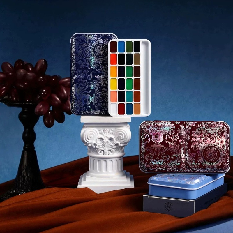 Watercolor Paint Set Solid Pigment - Rubens, ensemble de 24 couleurs d'aquarelle