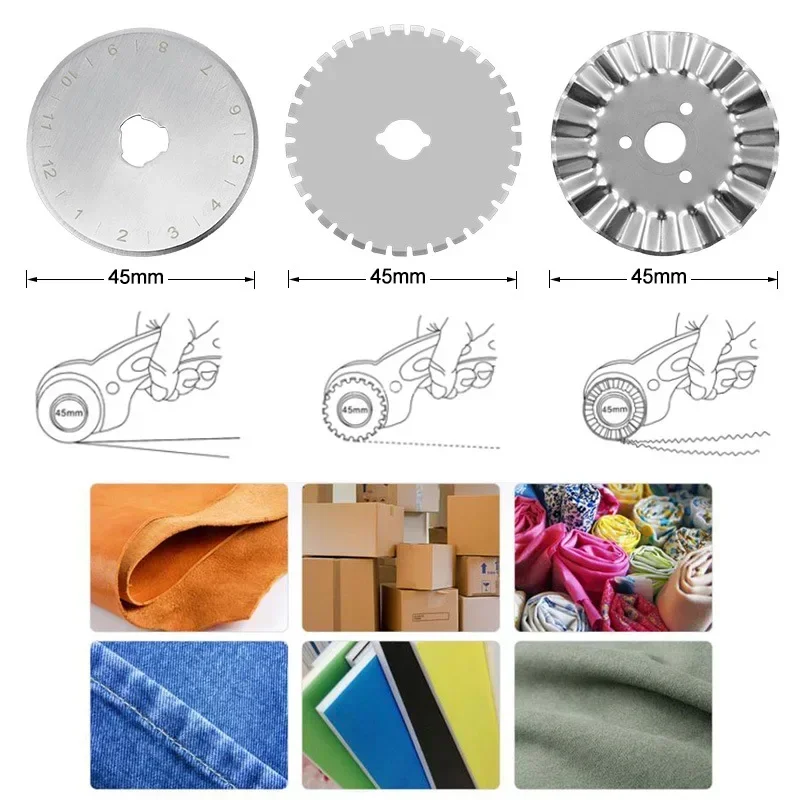 Rotary Cutter For Fabric 45Mm - Coupe-papier rotatif 45 mm, rouleau de