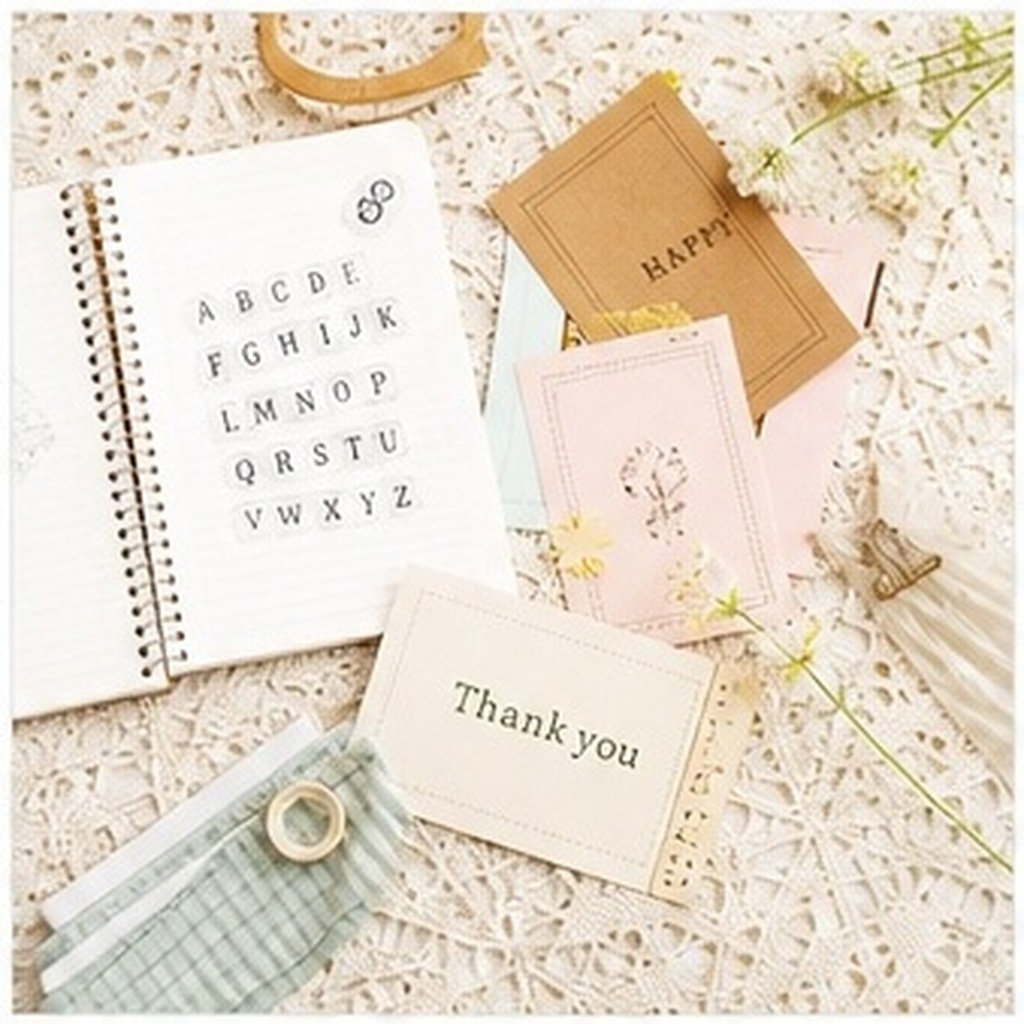 Clear Silicone Stamps For Card Making - 4 tampons transparents en silicone, alphabet