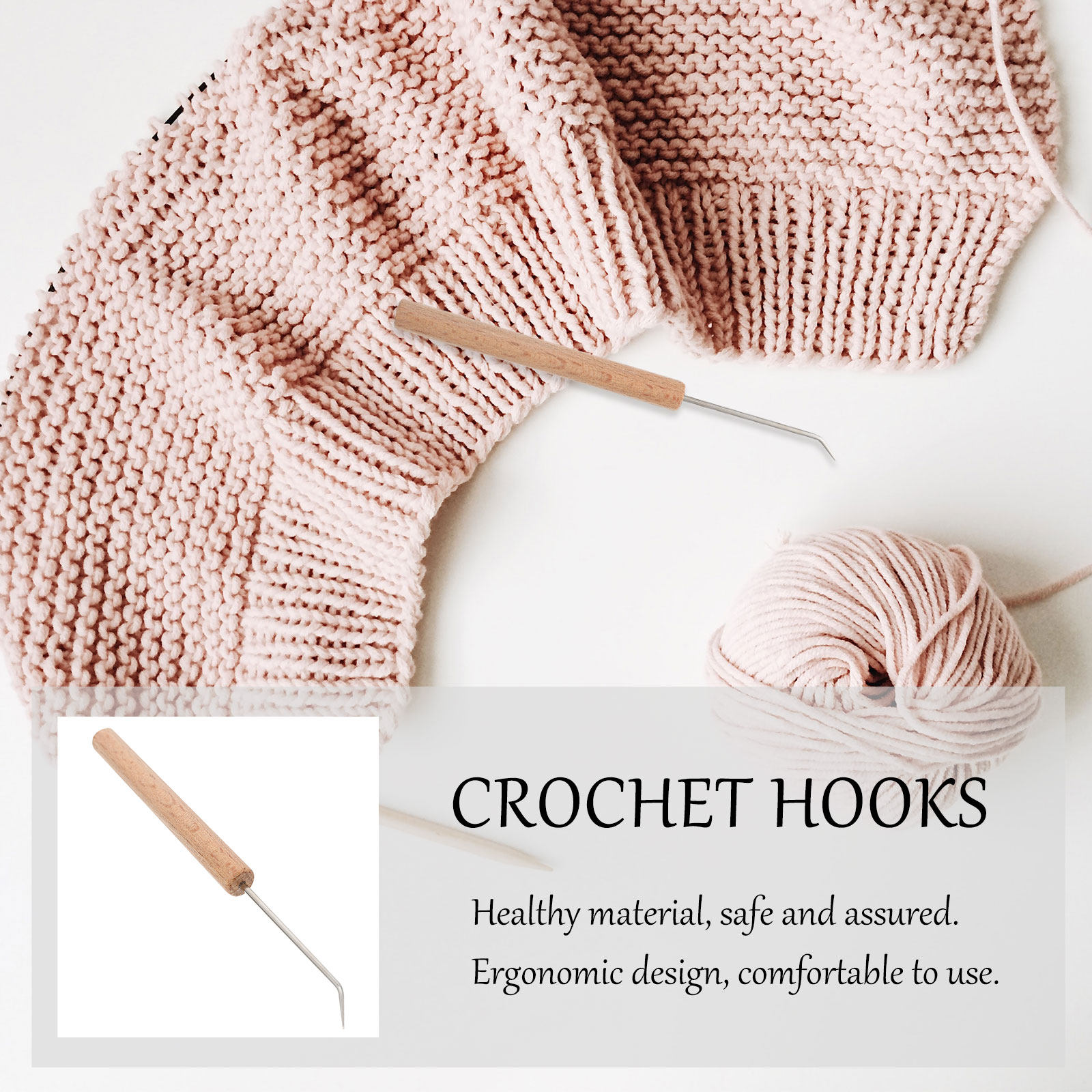 Crochets à crochet avec manche - Wooden Crochet Hooks Ergonomic Handle avis et prix